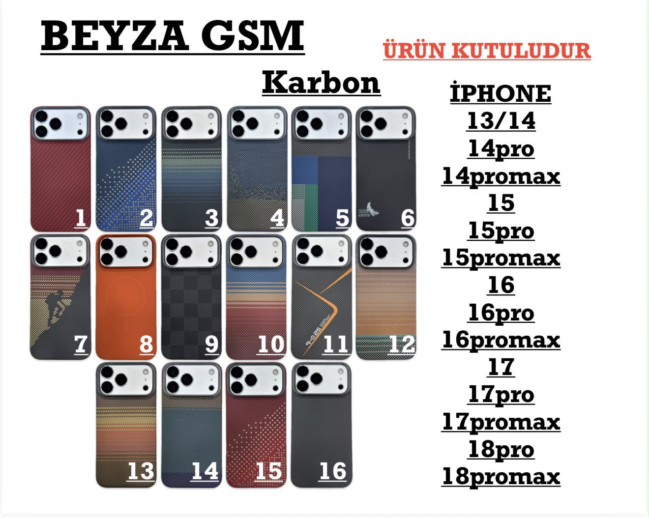Karbon Kılıf Serisi (Toptan) Cad-012